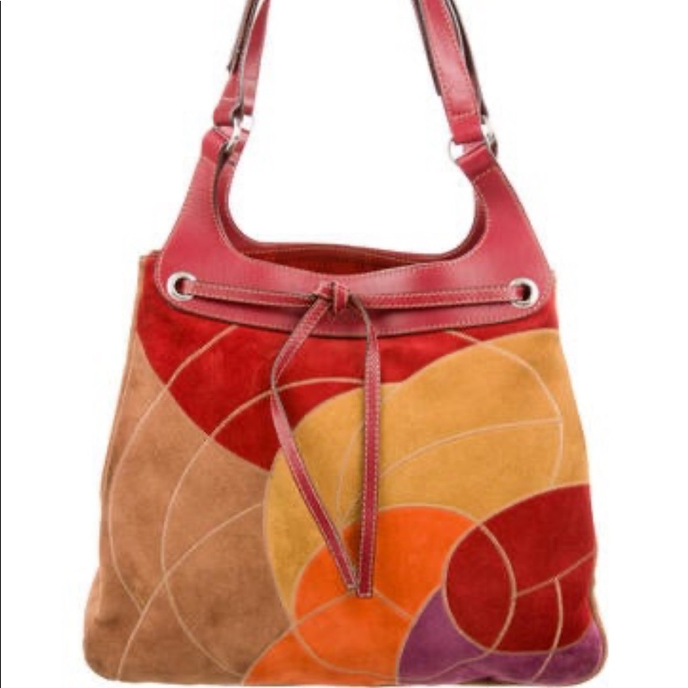 Hogan Suede Patchwork Tote - Picture 4 of 11